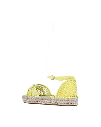 360 degree animation of product Wide fit yellow espadrille sandals frame-6
