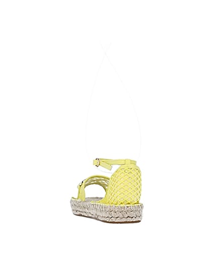 360 degree animation of product Wide fit yellow espadrille sandals frame-8