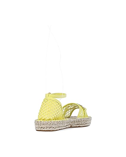 360 degree animation of product Wide fit yellow espadrille sandals frame-11