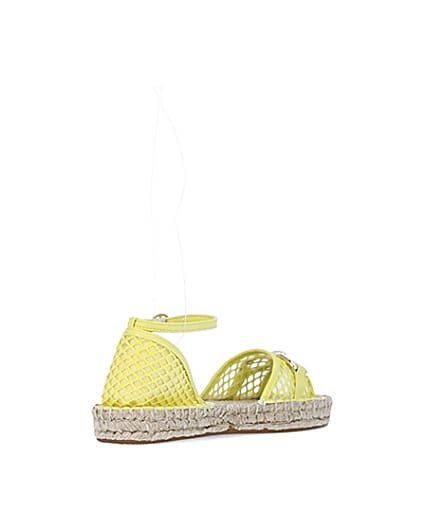 360 degree animation of product Wide fit yellow espadrille sandals frame-12