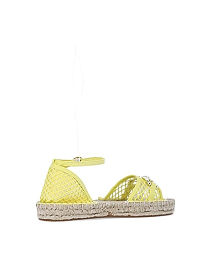 360 degree animation of product Wide fit yellow espadrille sandals frame-13