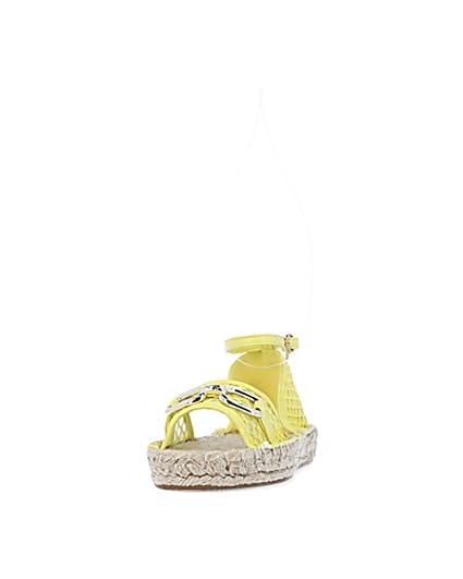 360 degree animation of product Wide fit yellow espadrille sandals frame-22