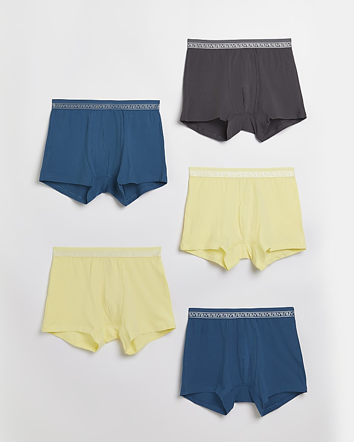 Yellow and blue multipack RI trim boxers