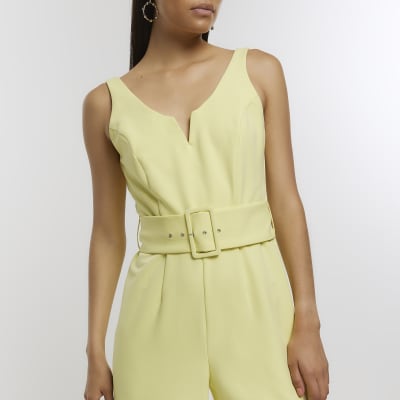 River island yellow sales jumpsuit