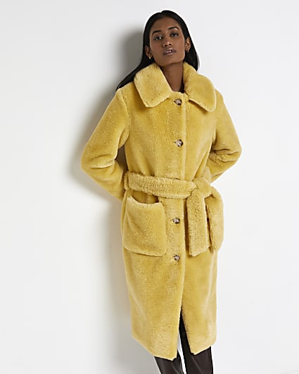 Yellow borg trench coat