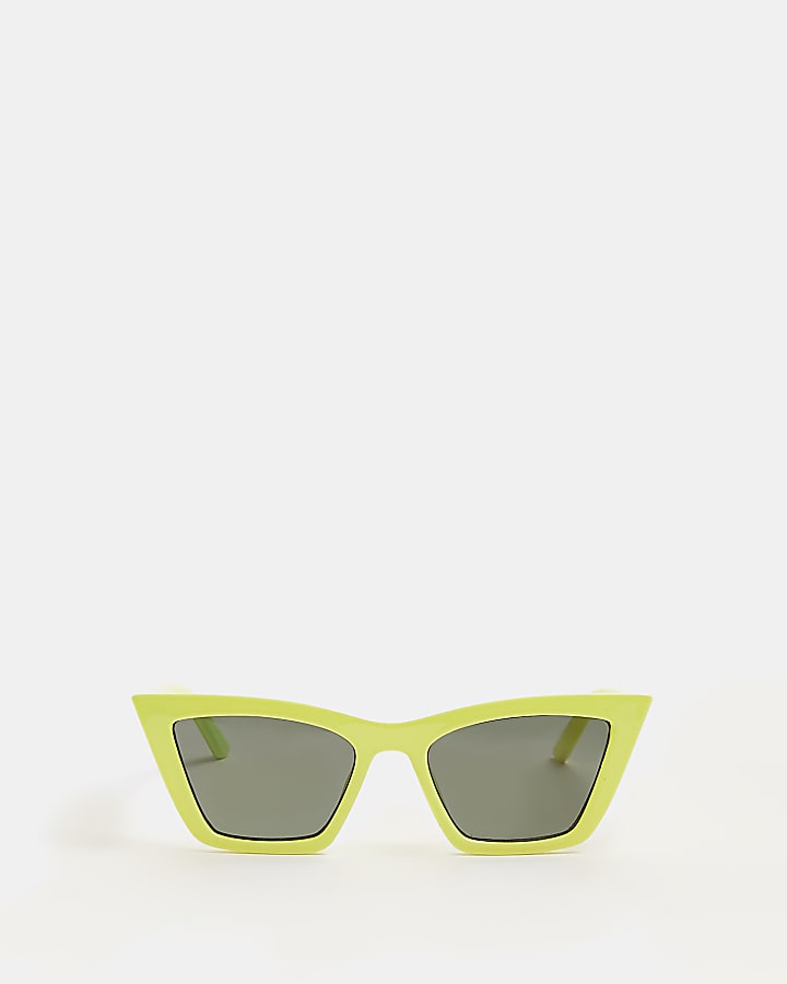 Yellow cat eye sunglasses