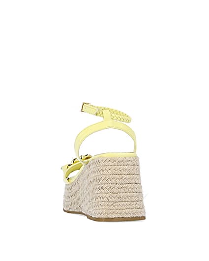 360 degree animation of product Yellow chain detail flatform wedges frame-8