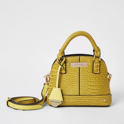 yellow croc bag