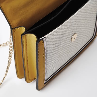 river island yellow purse