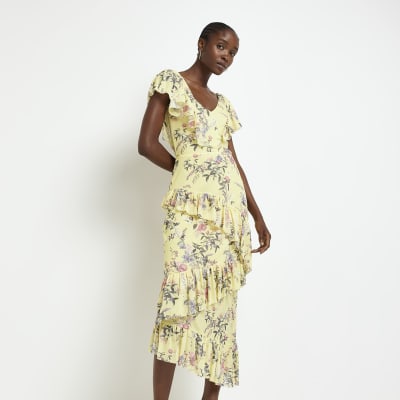 River island sale floral midi dress