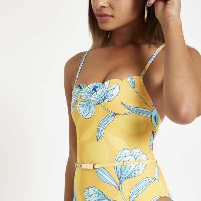 river island yellow swimsuit