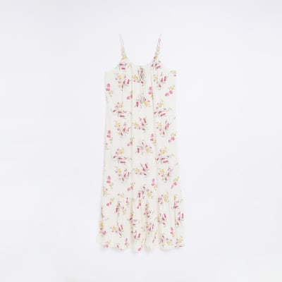 Yellow Floral Slip Maxi Dress