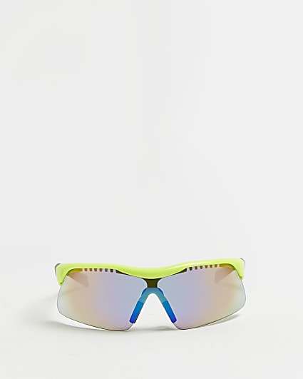 Yellow Fluorescent visor sunglasses