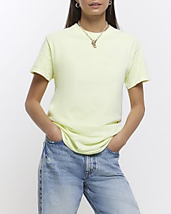 Yellow fluro boyfriend t-shirt