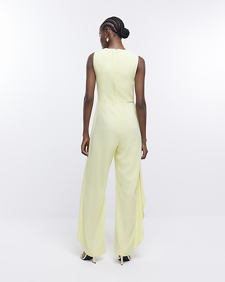 Yellow frill jumpsuit