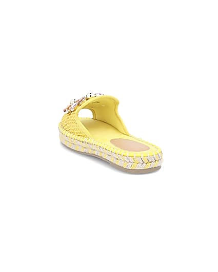 360 degree animation of product Yellow gem embellished espadrille sandals frame-10