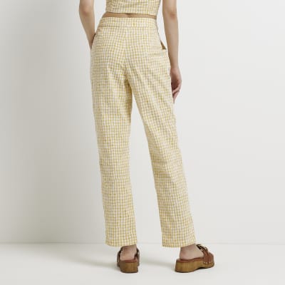 Mango sale gingham trousers