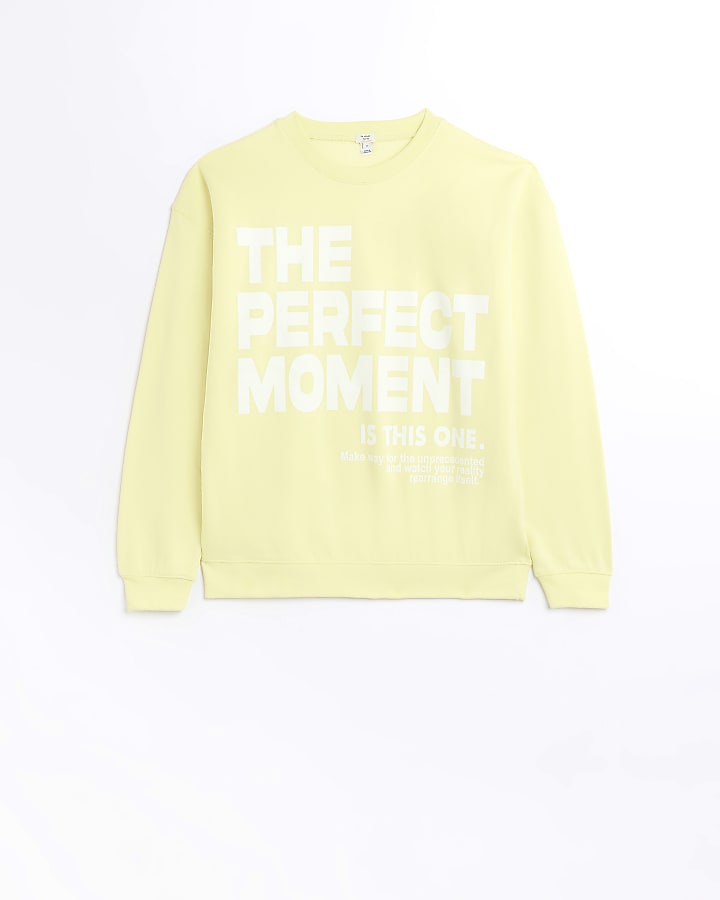 Yellow graphic print sweatshirt