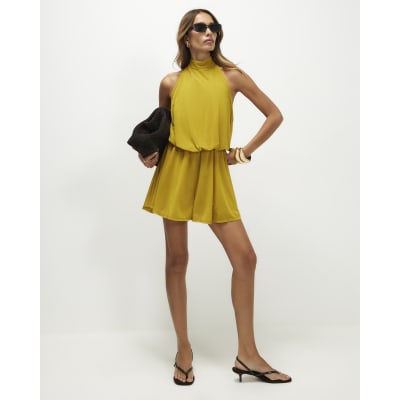 Halter Neck Drape Playsuit