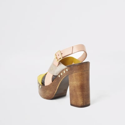 platform yellow sandals