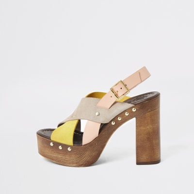 river island yellow shoes