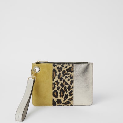 yellow clutch bag river island