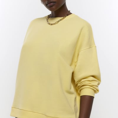 Yellow long sleeve sweatshirt | River Island