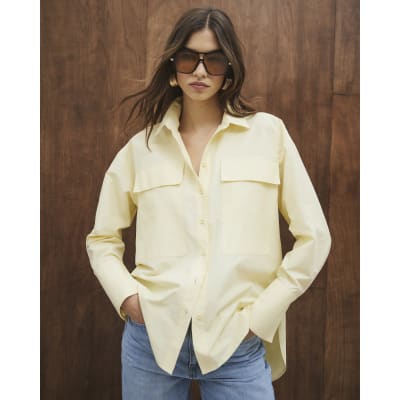 Yellow Long Sleeved Pocket Shirt