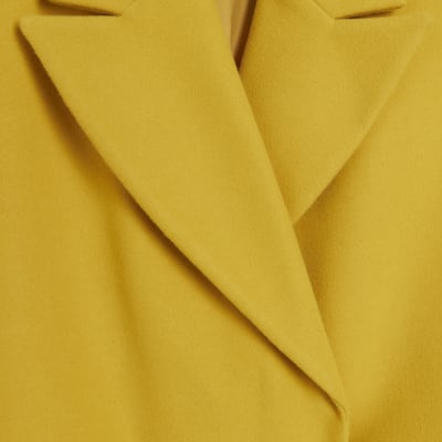 Yellow longline coat River Island