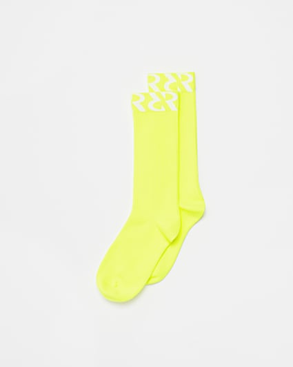 Yellow neon RI branded tube socks