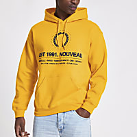 Yellow ‘Nouveau’ crest hoodie
