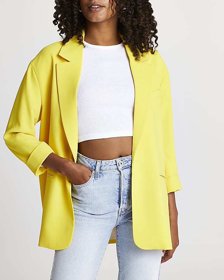 Yellow oversized blazer