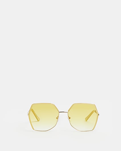 Yellow oversized sunglasses