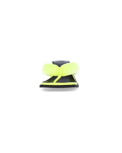 360 degree animation of product Yellow padded heeled mules frame-0