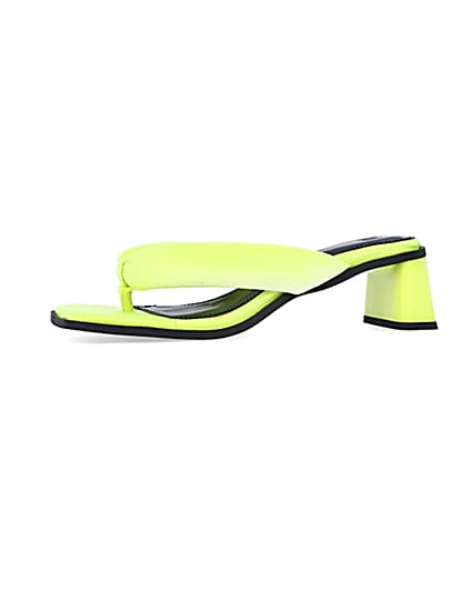 360 degree animation of product Yellow padded heeled mules frame-2
