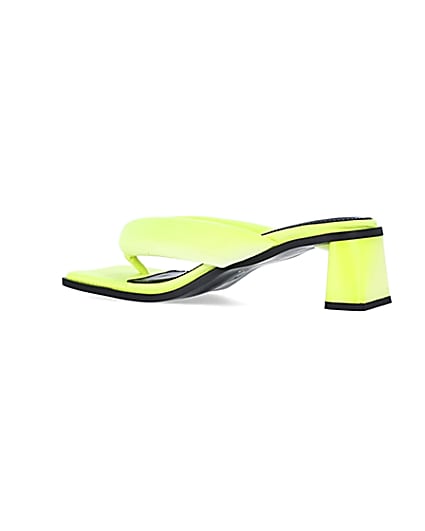 360 degree animation of product Yellow padded heeled mules frame-5