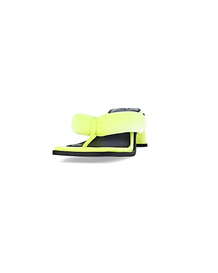 360 degree animation of product Yellow padded heeled mules frame-22
