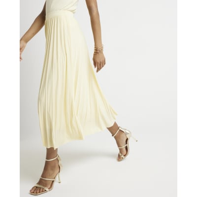 Pleated midi skirt river island hotsell