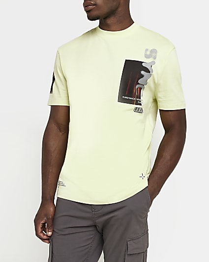Yellow Regular fit graphic t-shirt