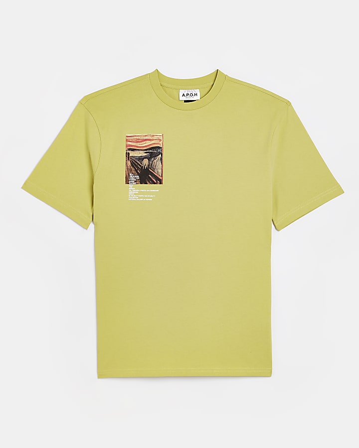 Yellow Regular fit Graphic t-shirt