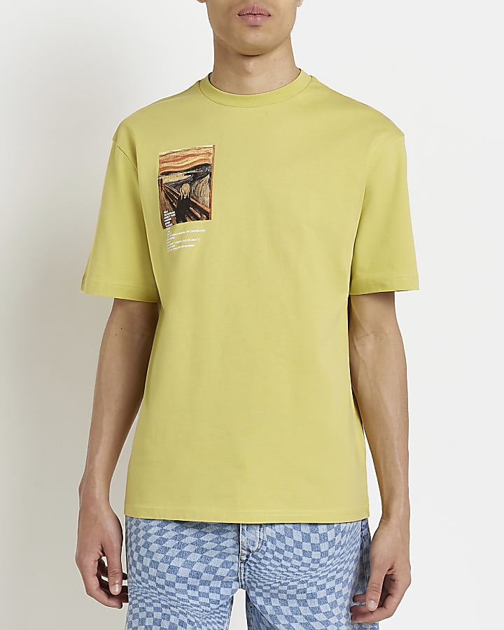 Yellow Regular fit Graphic t-shirt