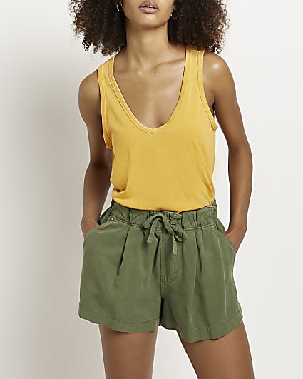 Yellow relaxed vest top