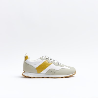 Yellow retro trainers | River Island