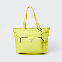 Yellow RI nylon shopper bag with mini pouch