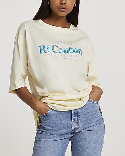 Yellow short sleeve RI Couture t-shirt