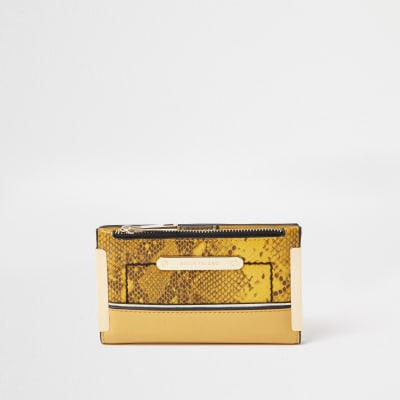 river island yellow purse