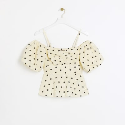 Short Sleeve The Shoulder River Island Bardot Tops River Island