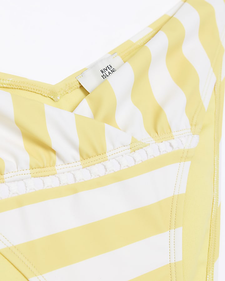 Yellow stripe bikini bottoms
