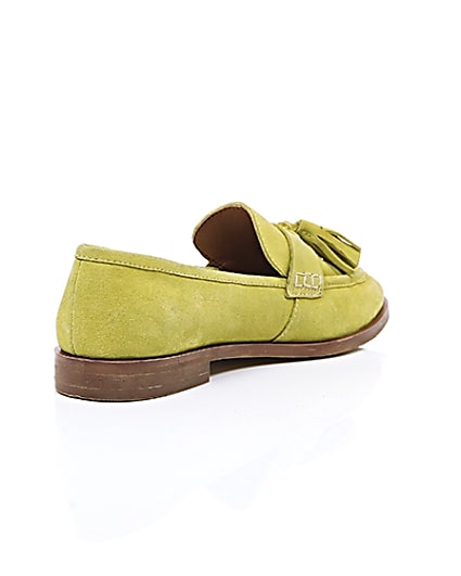 360 degree animation of product Yellow suede tassel loafers frame-13