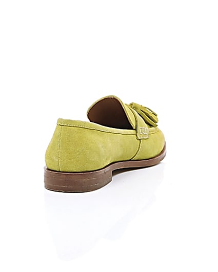 360 degree animation of product Yellow suede tassel loafers frame-14